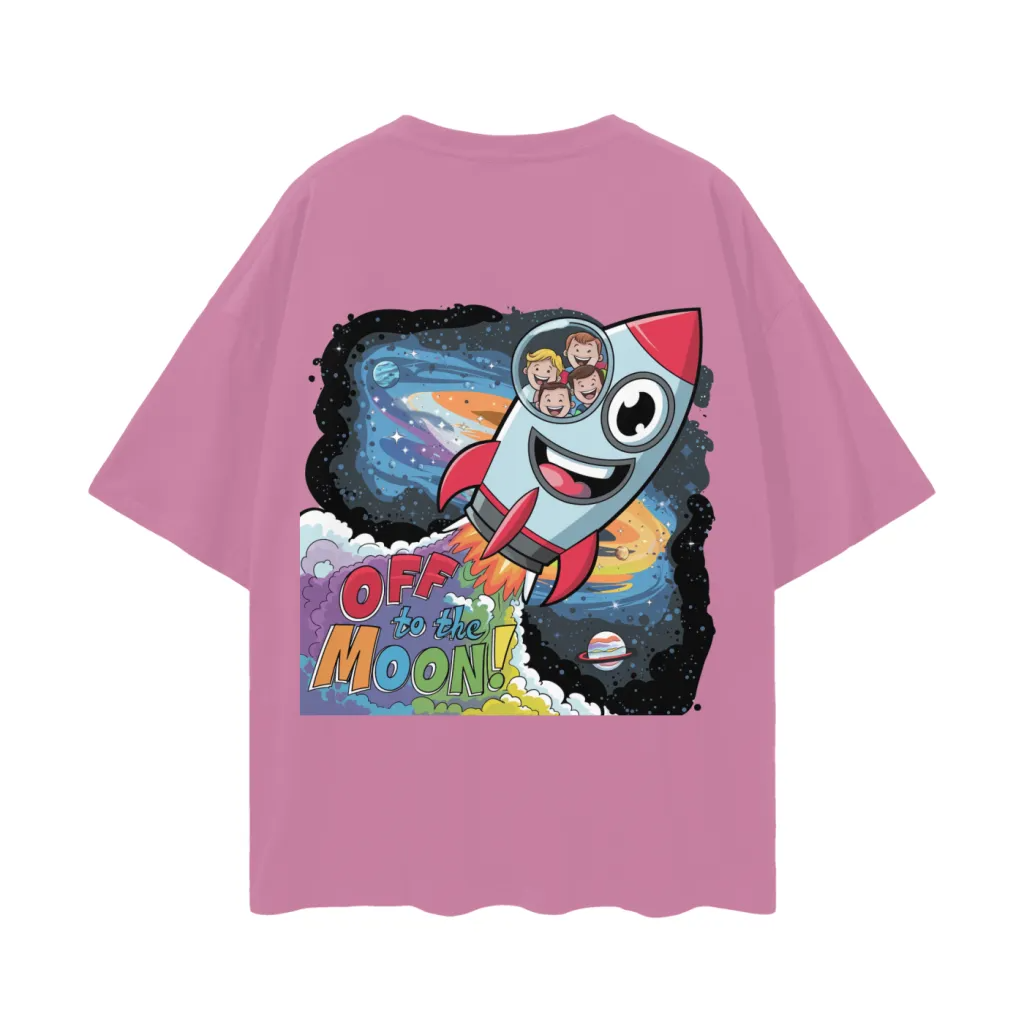 Off to the Moon Rocket Kids Tee - Image 12
