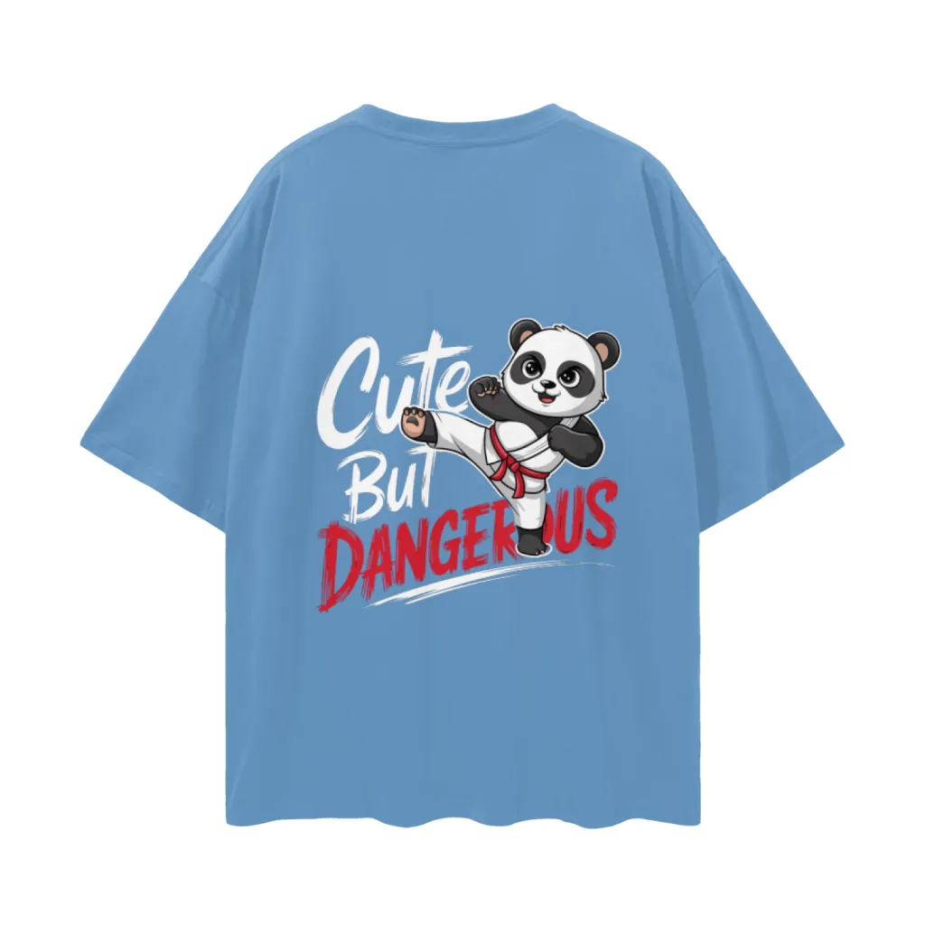 Cute but Dangerous Panda Karate Tee - Image 4